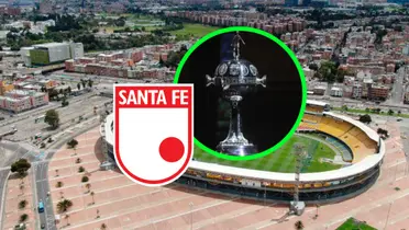 Independiente Santa Fe y Estadio El Campín Foto: IDRD, CONMEBOL y Escudoteca