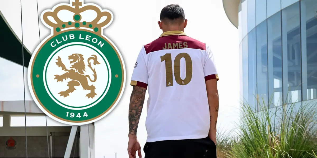 James queda en el limbo: Club León será vendido y su continuidad ahora está en duda. Foto: Escudoteca y James Rodríguez