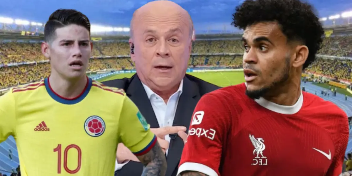 James Rodríguez, Calros Antonio Vélez y Luis Díaz.