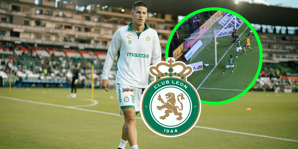 James Rodríguez Foto: Club León y Captura de Win Sports