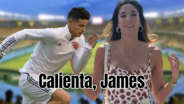 James Rodríguez y Daniela Ospina.