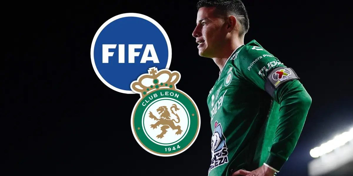 James Rodríguez y la polémica situación que lo dejaría fuera del León Foto: Club León, FIFA y Escudoteca