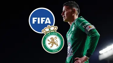 James Rodríguez y la polémica situación que lo dejaría fuera del León Foto: Club León, FIFA y Escudoteca