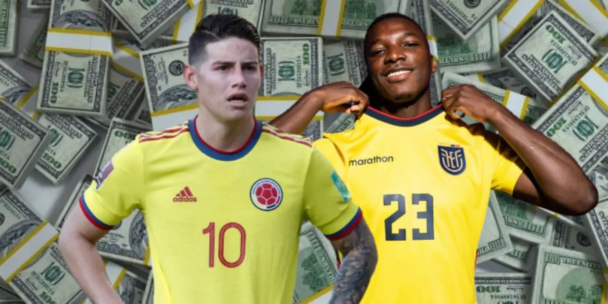 James Rodríguez y Moisés Caicedo.