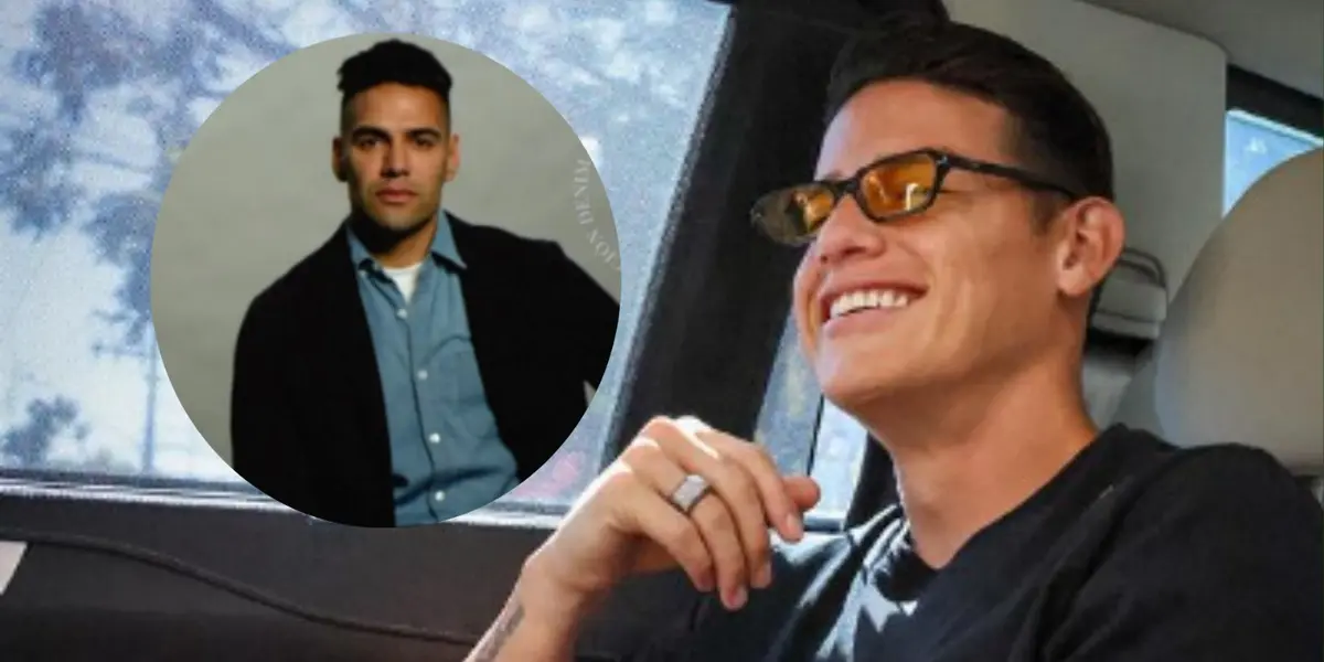 James y Falcao. Foto: redes de James y Falcao.