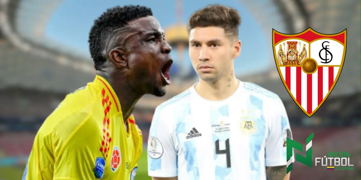 Jhon Córdoba y Gonzalo Montial. Foto: redes de Jhon Córdoba y Gonzalo Montial.