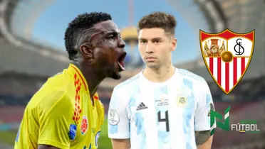 Jhon Córdoba y Gonzalo Montial. Foto: redes de Jhon Córdoba y Gonzalo Montial.