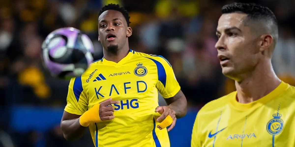 Jhon Jader Durán y Cristiano Ronaldo Foto: Al Nassr