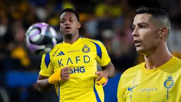 Jhon Jader Durán y Cristiano Ronaldo Foto: Al Nassr