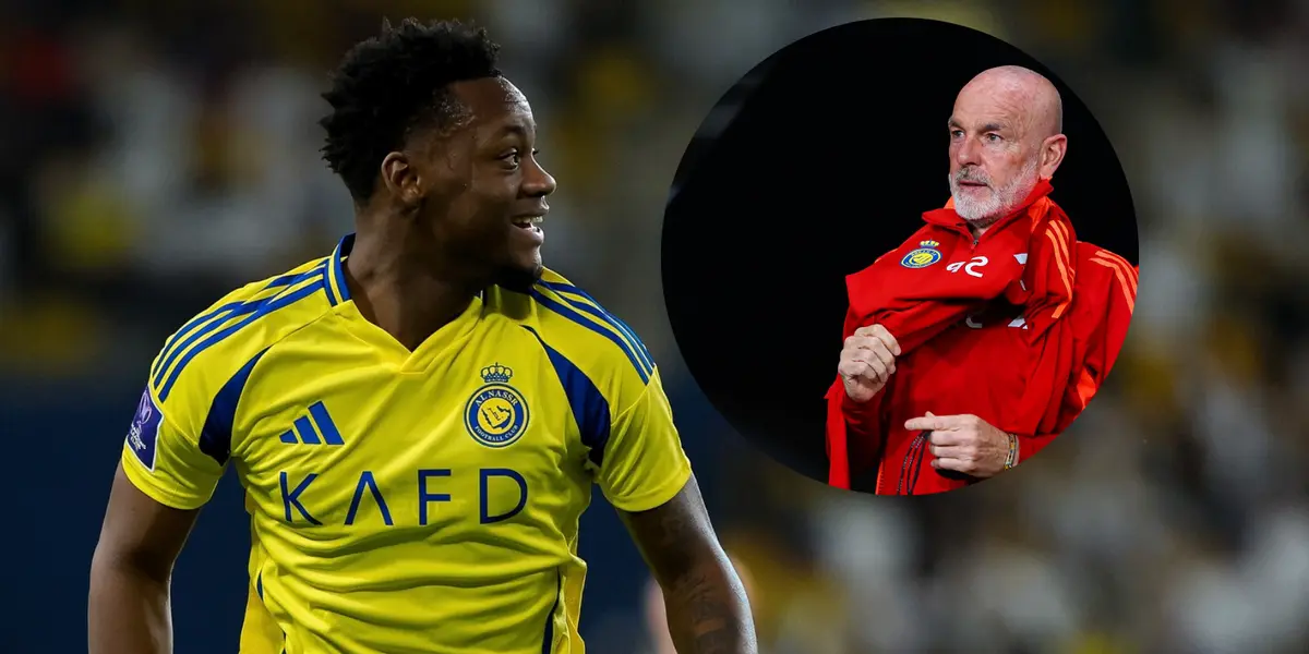 Jhon Jader Durán y Stefano Pioli Foto: Al Nassr