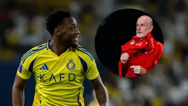 Jhon Jader Durán y Stefano Pioli Foto: Al Nassr