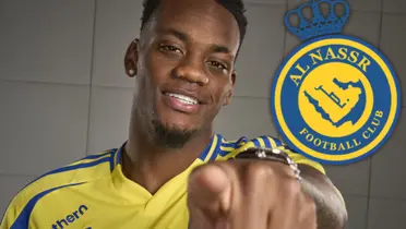 Jhon Jader Durán y su momento en Arabia Foto: Al Nassr, Escudoteca