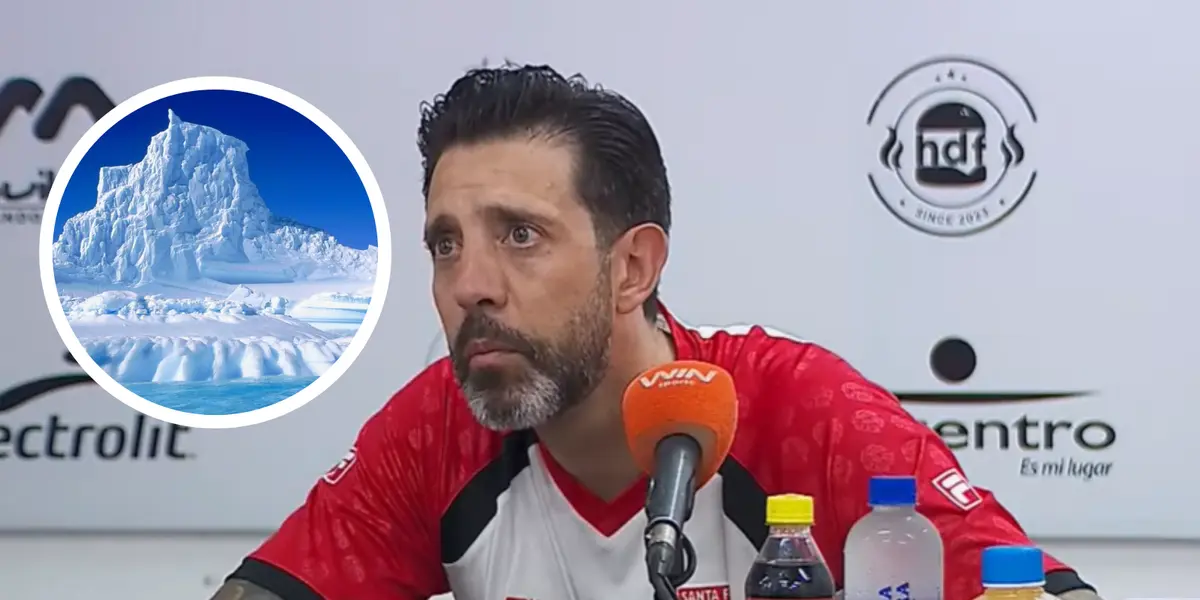 Jorge Bava, en la rueda de prensa tras el partido contra Llaneros, momentos antes del insólito incidente con un periodista. Foto: DIMAYOR y Pexels