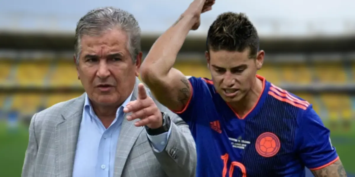 Jorge Luis Pinto y James Rodríguez.