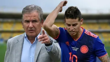 Jorge Luis Pinto y James Rodríguez.