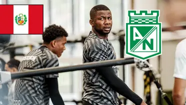 Jugadores de Atlético Nacional entrenando en el gimnasio
