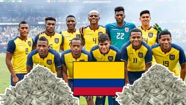 Jugadores de la Selección Ecuador antes de un juego