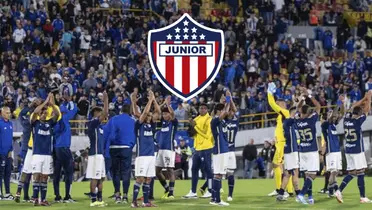 Jugadores de Millonarios FC en su último partido de la Liga BetPlay 2024-I