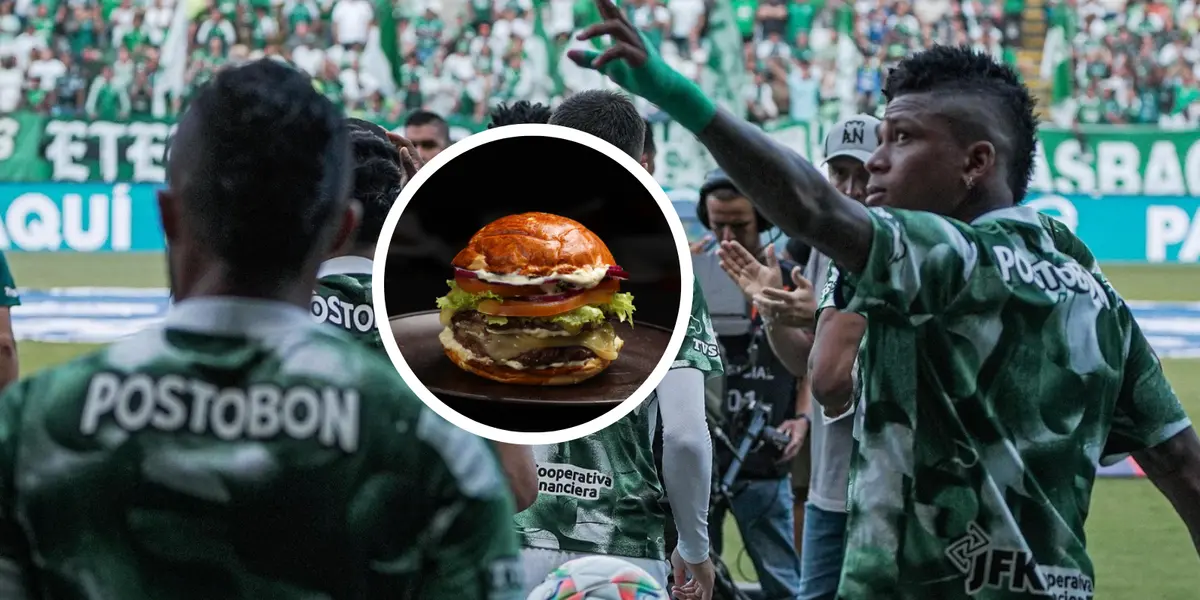Jugadores de Nacional fueron captados en el Burger Máster antes del clásico paisa. Foto: Nacionaloficial y Pexeks