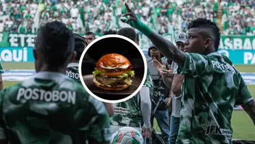 Jugadores de Nacional fueron captados en el Burger Máster antes del clásico paisa. Foto: Nacionaloficial y Pexeks