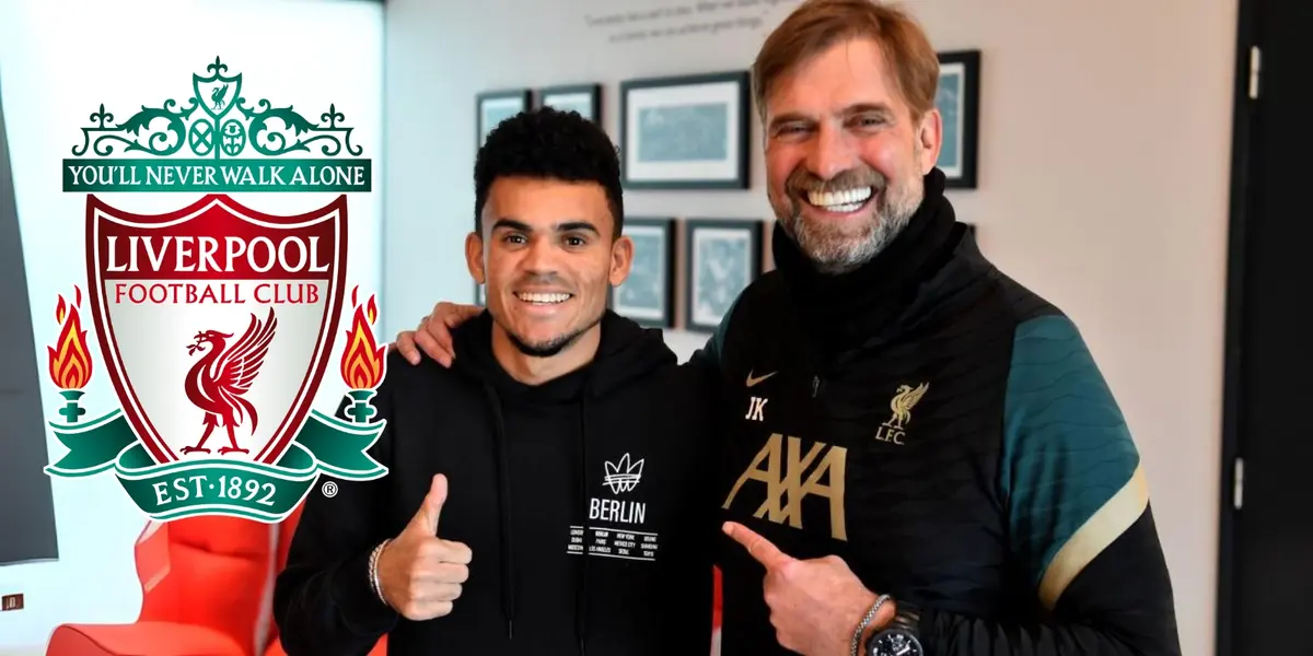 Jürgen Klopp y Luis Díaz en el Liverpool