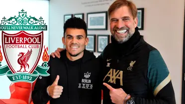 Jürgen Klopp y Luis Díaz en el Liverpool