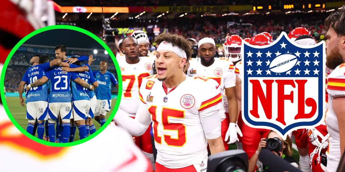 Kansas City Chiefs y Millonarios FC Foto: NFL y Millonarios FC