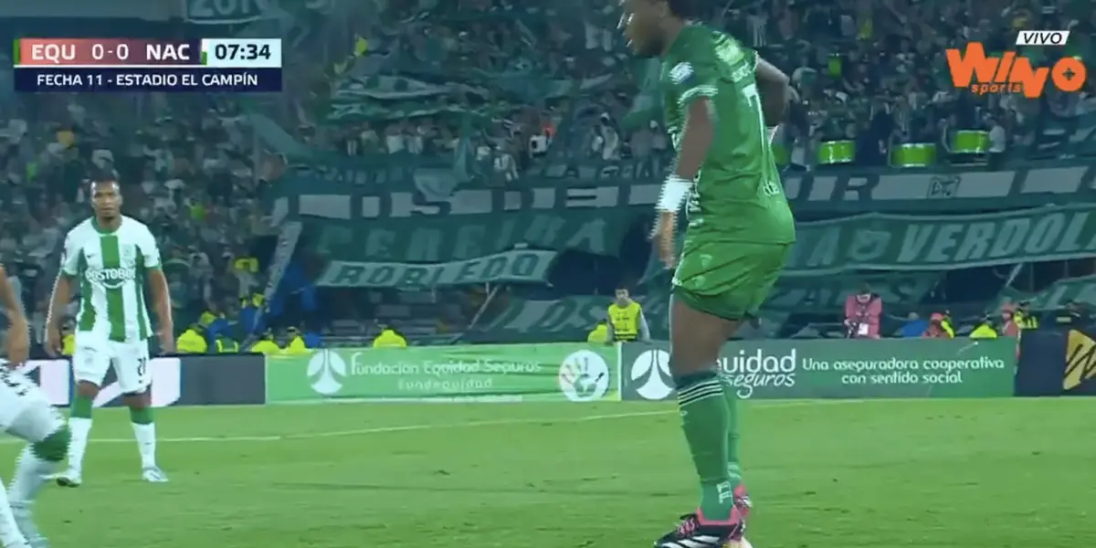 Kevin Londoño fue el protagonista de esta acción durante el partido del sábado.