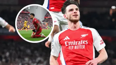 La comparativa de salarios entre Luis Díaz y Declan Rice Foto: Luis Díaz y Arsenal