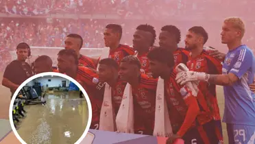 La sede del DIM bajo el agua: tomaron una decisión urgente Foto: Independiente Medellín y Captura de X