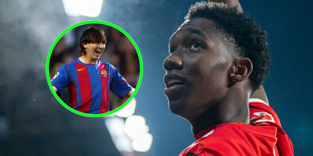 Lionel Messi y Yaser Asprilla Foto: FC Barcelona y Girona CF