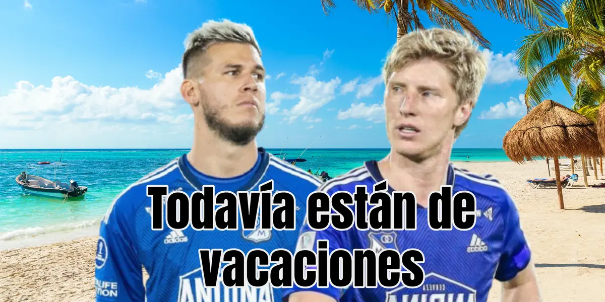 Los zagueros están involucrados en el gol del Once. Foto de fondo tomada de El Mundo, de Llinás de Colombia.com y de Vargas de Claro.