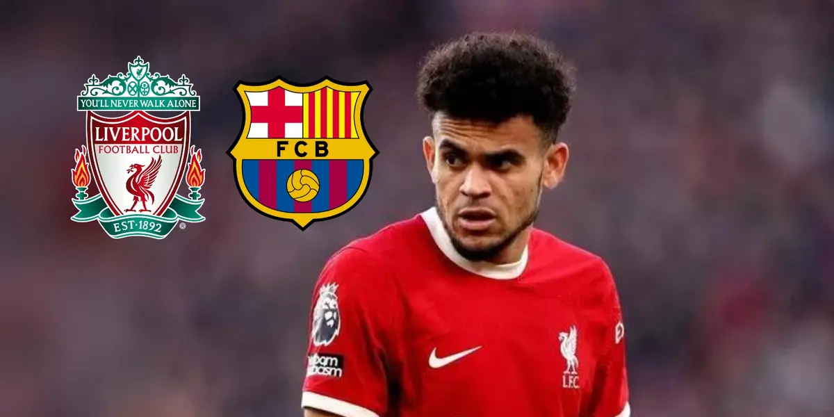 Luis Díaz con la camsieta del Liverpool