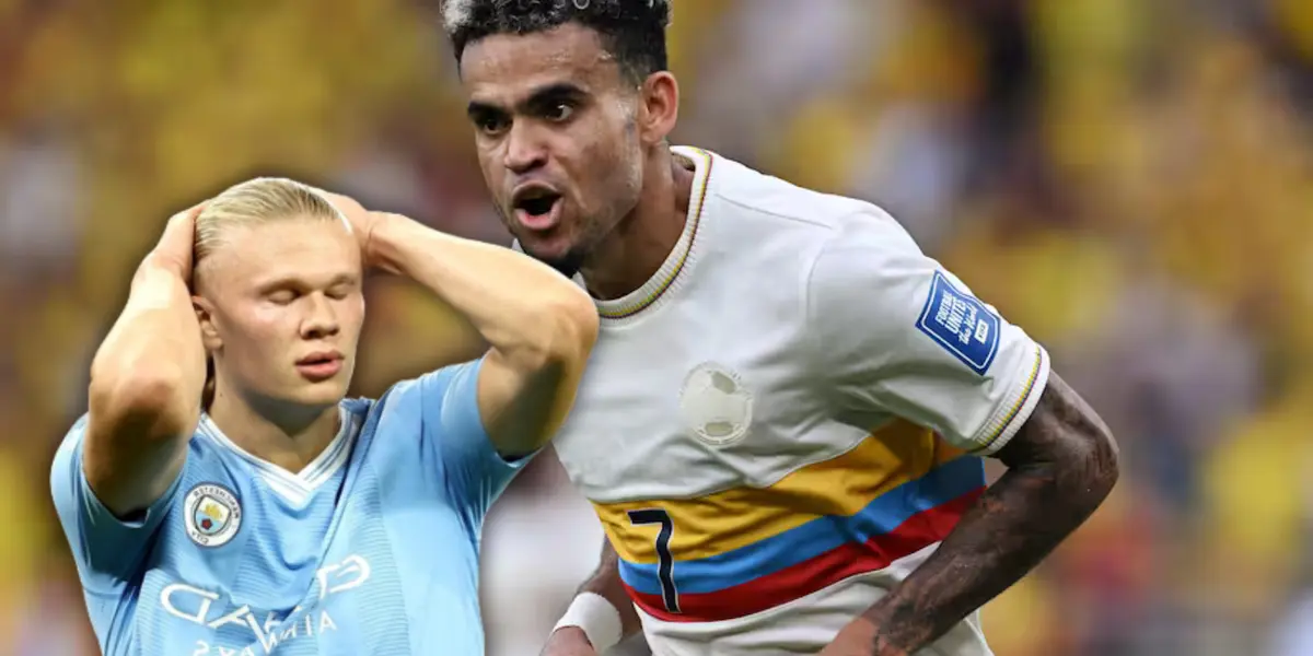 Luis Díaz y Erling Haaland Foto: AFP y Man City