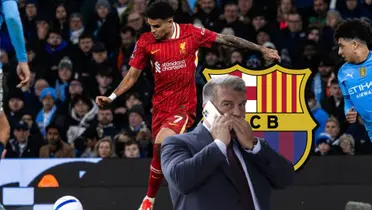 Luis Díaz y Joan Laporta Foto: Luis Díaz y FC Barcelona