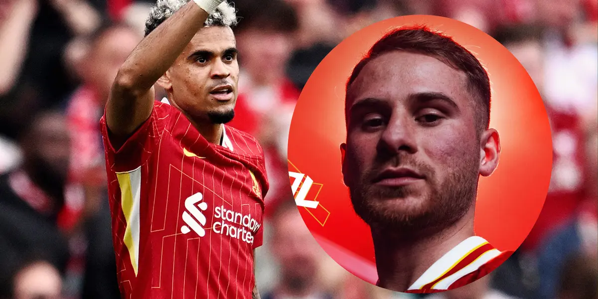 Luis Díaz y Mac Allister. Foto: redes de Liverpool.