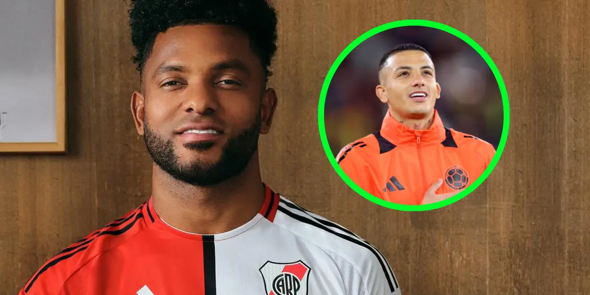 Miguel Ángel Borja y Kevin Castaño Foto: River Plate y FCF Selección Colombia