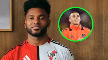 Miguel Ángel Borja y Kevin Castaño Foto: River Plate y FCF Selección Colombia