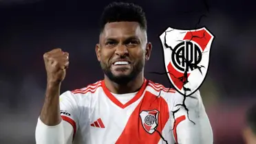 Miguel Ángel Borja y su polémico momento en River Plate Foto: River Plate, Escudoteca y Pexels