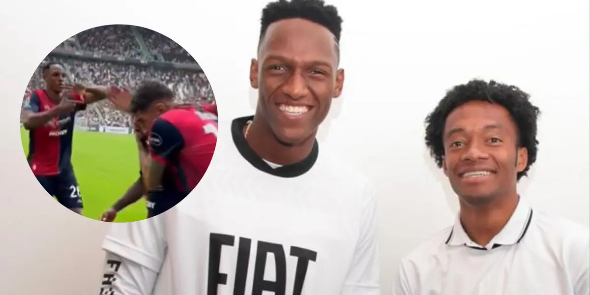 Mina y Cuadrado. Foto: redes de Yerry Mina.