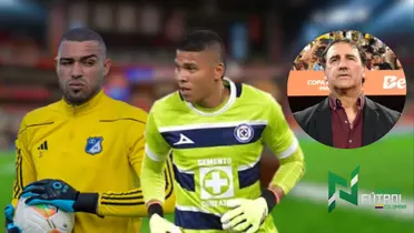 Montero, Mier y Lorenzo. Foto: redes de Lorenzo, Colombia, Millonarios y Mier.