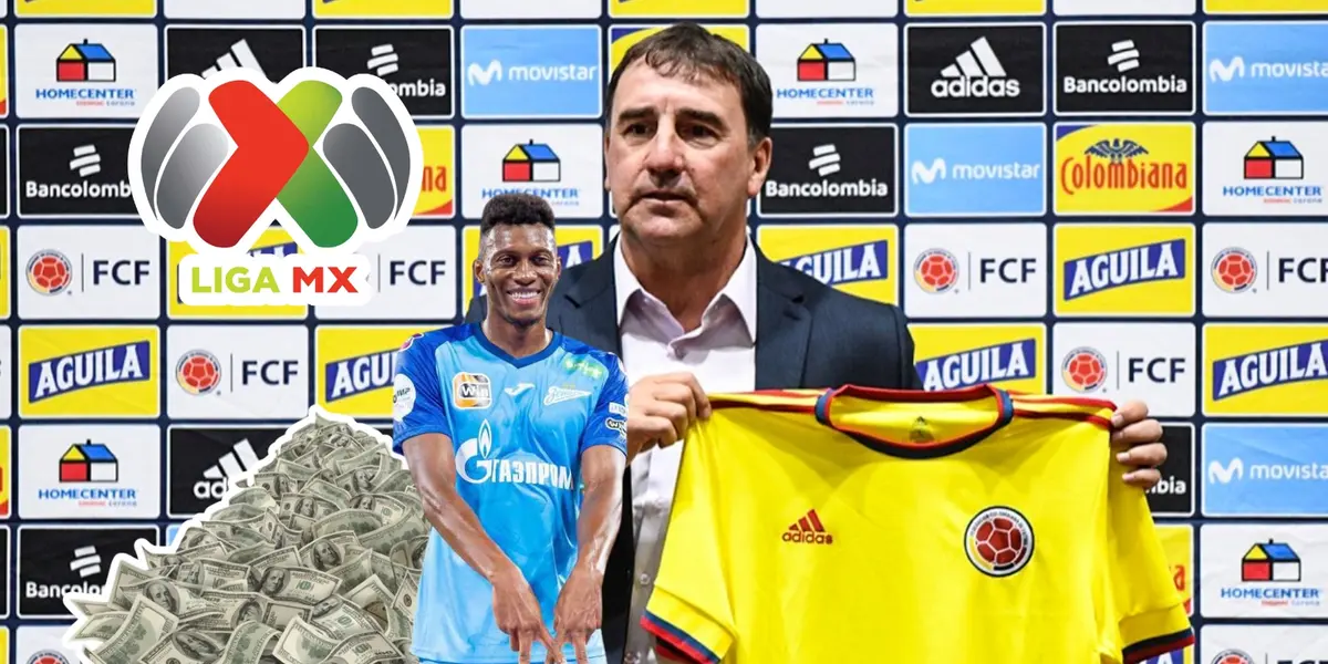 Néstor Lorenzo con la camiseta de la Selección Colombia