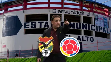 Néstor Lorenzo y Estadio Municipal de El Alto Foto: El Diario NY y EFE