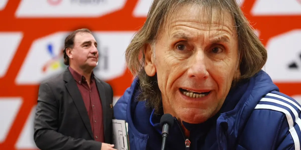 Néstor Lorenzo y Ricardo Gareca Foto: Marca y AFP
