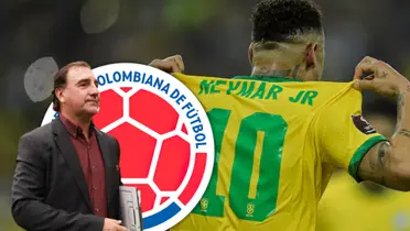 Neymar Jr y Néstor Lorenzo Foto: FCF, Escudoteca y CBF