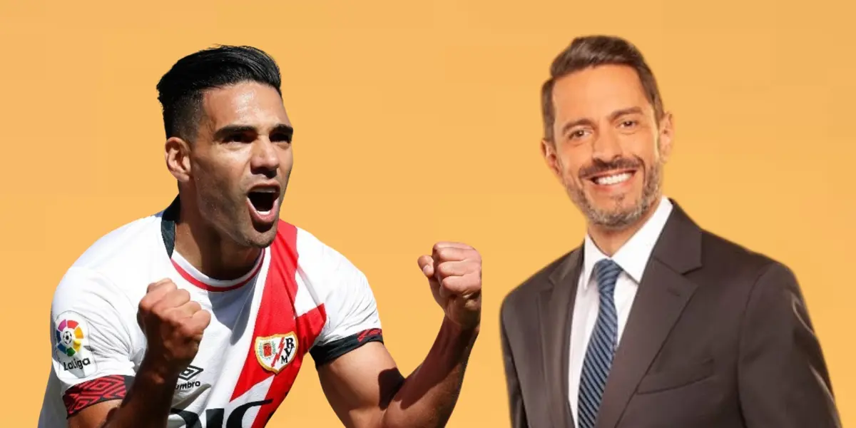 Radamel Falcao celebrando un gol con el Rayo Vallecano de España