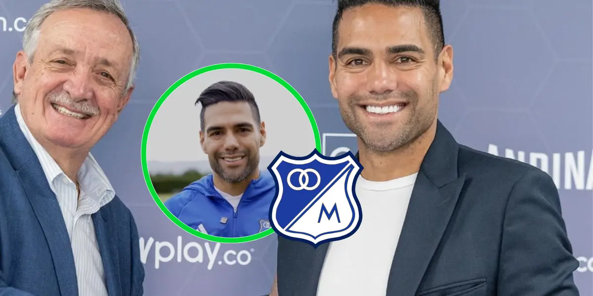 Radamel Falcao García Foto: Millonarios FC y Falcao