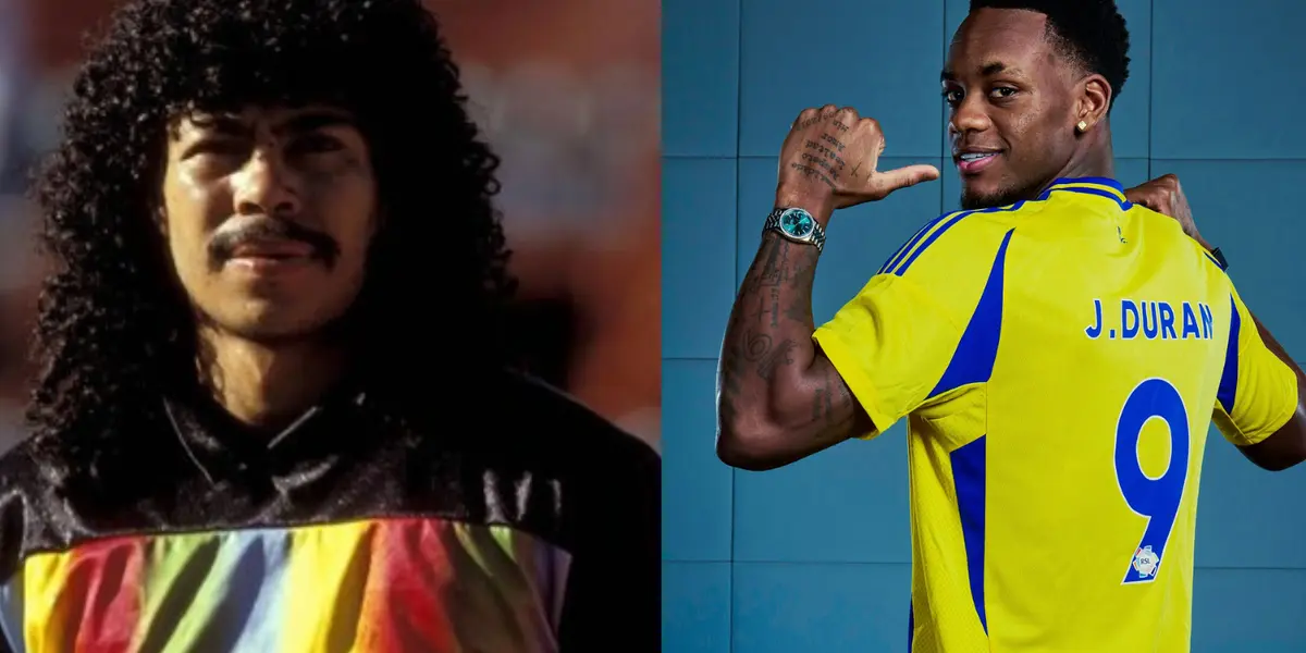 René Higuita y Jhon Jader Durán Foto: René Higuita y Al-Nassr