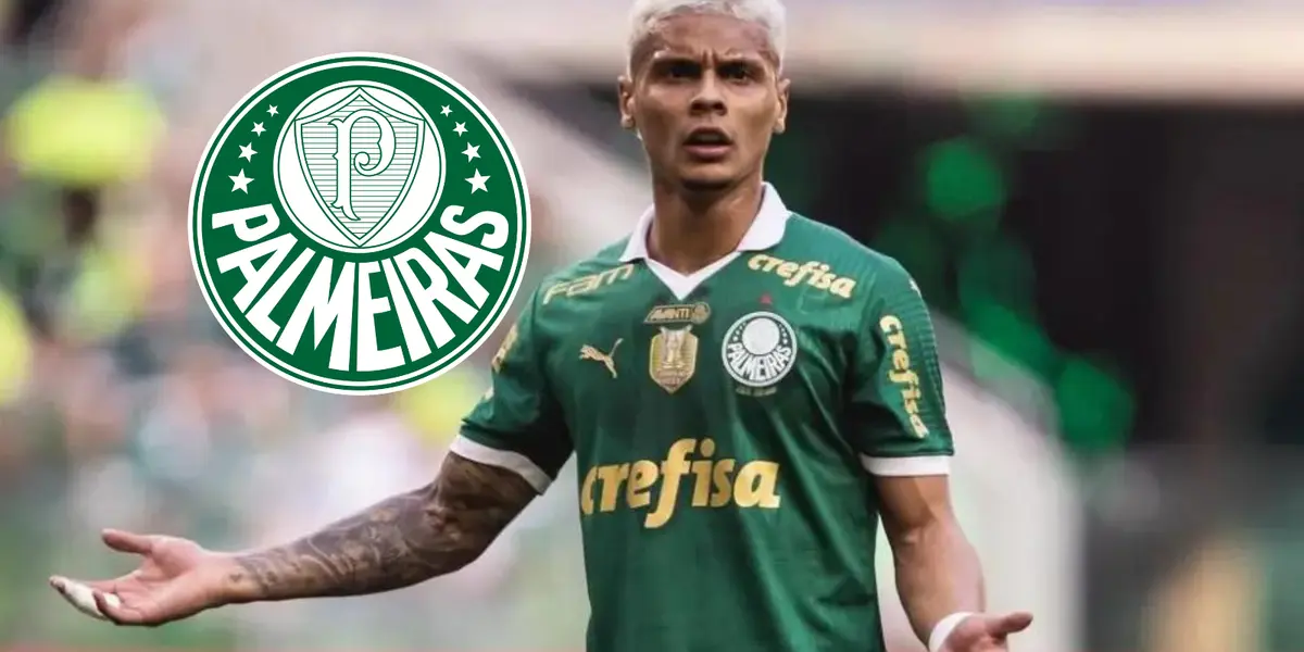 Richard Ríos jugador del Palmeiras de Brasil Foto: Richard Ríos y Escudoteca
