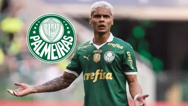 Richard Ríos jugador del Palmeiras de Brasil Foto: Richard Ríos y Escudoteca